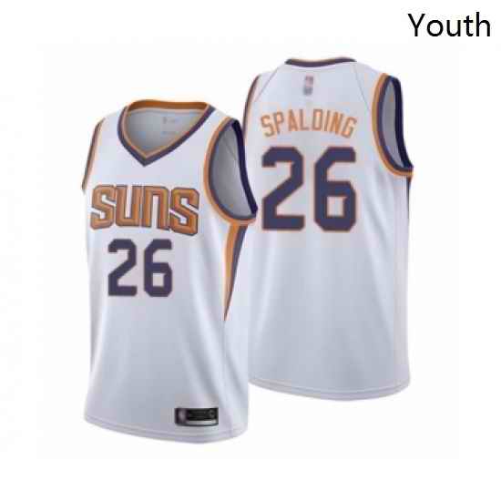 Youth Phoenix Suns 26 Ray Spalding Swingman White Basketball Jersey Association Edition
